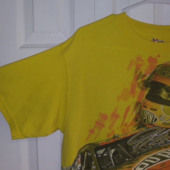 Jeff Gordan 24 Hendrick Motorsports Race Car Yellow T-Shirt, Double Sided - Picture 4 of 16
